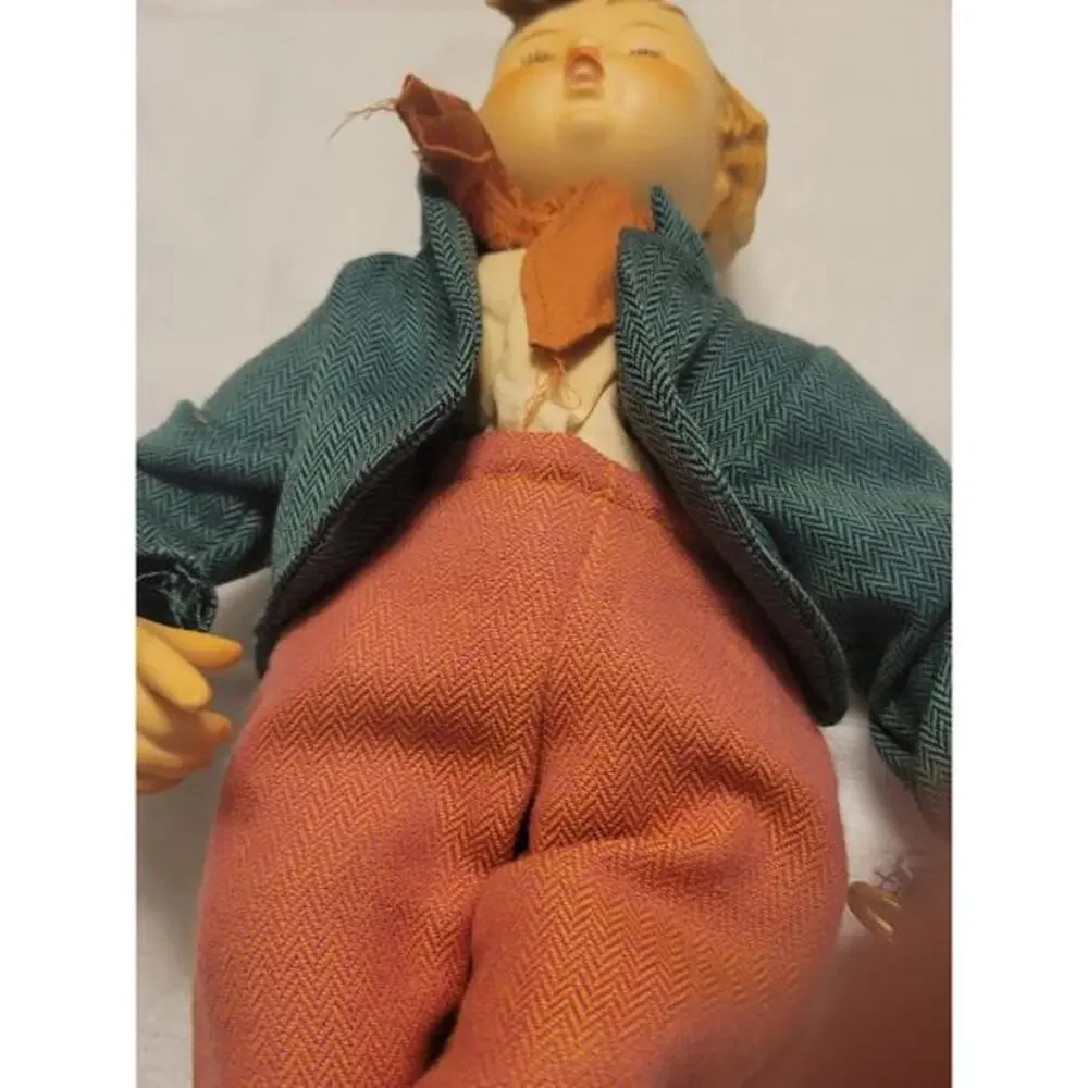 Vintage 60s Goebel Doll Porcelain Bag‎ Neck Scarf Tag Shoes Socks Jacket Pants